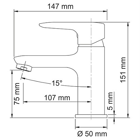 Смеситель WasserKRAFT Vils 5603 для раковины, хром