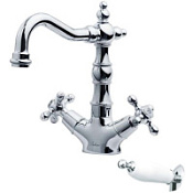 Смеситель Boheme Tradizionale chromo 272-Ceramic для раковины, хром/белый