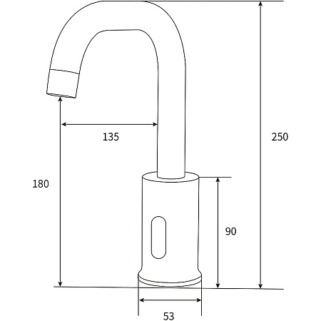 Смеситель электронный beWash Photocell BWAM1BS869 для раковины, черный