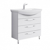 Тумба под раковину Aqwella Аллегро  Agr.01.08/3 85 напольная, 3 ящика, белая