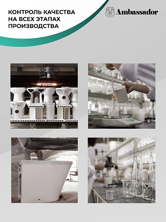 Унитаз подвесной Ambassador Royal 263K19002RS безободковый, белый