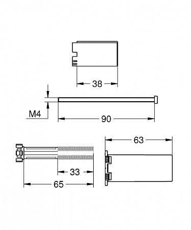 Набор удлинителей Grohe 14048000