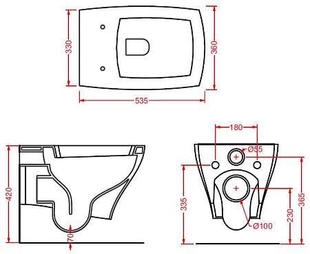 Унитаз подвесной ArtCeram Jazz JZV001 01;00 белый глянцевый