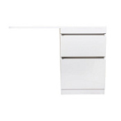 Тумба с раковиной напольная El Fante Даллас 120 R 2 ящика, эмаль, белый