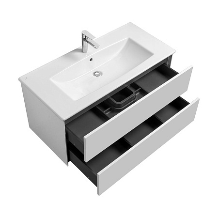 Тумба с раковиной Aquaton Сохо 1A258201AJ010 100 белый