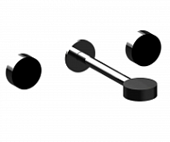 Смеситель Cisal Slim SM01351040 для раковины, на 3 отверстия, черный матовый