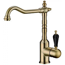 Смеситель Boheme Medici Ripresa 101-BSW для кухонной мойки, бронза/черный Swarovski