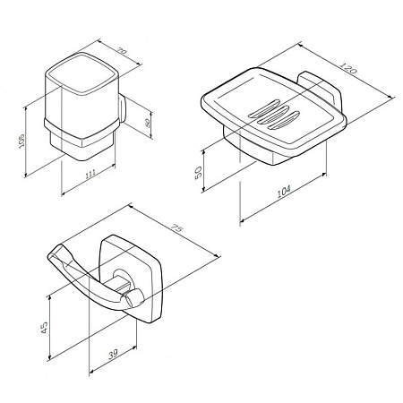Мебель для ванной Am.Pm Gem S BK91GF 75 со смесителем и аксессуарами