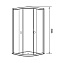 Душевой уголок Agger A01-080TCR/G 80 прозрачное стекло, хром - фото 2