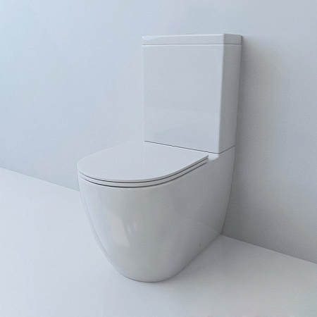 Унитаз-компакт beWash Lusso BKBWR004620 с системой микролифт, белый глянцевый