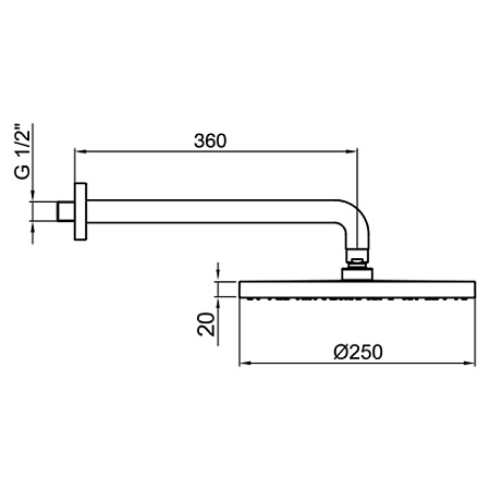 Верхний душ Webert Comfort AC0398980METAL розовое золото