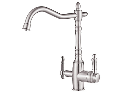 Смеситель Zorg Steel Hammer SH 812 SATIN для кухонной мойки/для фильтра, сатин
