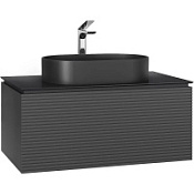 Тумба под раковину Jorno Stone Stn.01.100/P/A/JR 100 подвесная, антрацит