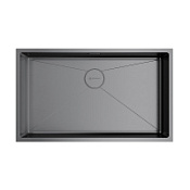 Кухонная мойка Omoikiri Taki 85-2-LB-U/IF-IN SIDE  44x74x20 вороненая сталь