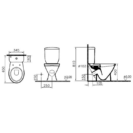 Унитаз-компакт VitrA Fit 9837B099-7201 сиденье с микролифтом