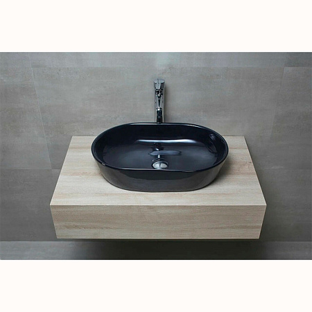 Раковина на столешницу beWash Bogen 88601006 60x40x13,5 черный глянцевый