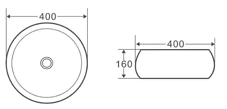 Раковина накладная BelBagno BB1065 40.5x40.5x16 белый