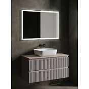 Мебель для ванной со столешницей Sancos Snob R 100 SNR100SM+TT100A2 Doha Soft/Kreman