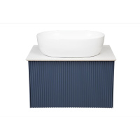 Тумба с раковиной La Fenice Terra FNC-01-TER-BG-60 Blu Grigio, столешница Gray Structural