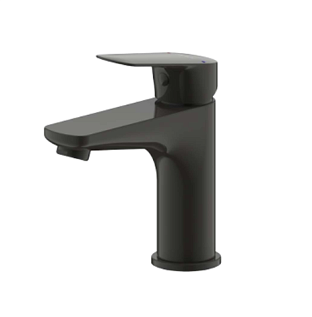 Смеситель Bravat Rhein F1429564BW-9-ENG для раковины, черный матовый