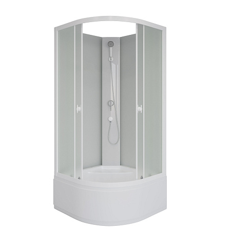 Душевая кабина Niagara Promo P90/40/MT/BK 90x90x195 L/R стекло матовое/профиль белый