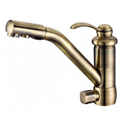 Смеситель Zorg Sanitary ZR 400 KF-47-BR для кухонной мойки, бронза