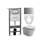 Комплект Ceramica Nova Balearica CN6000_1001M_1000 подвесной унитаз + инсталляция + кнопка Комплект Ceramica Nova Balearica CN6000_1001M_1000 подвесной унитаз + инсталляция + кнопка