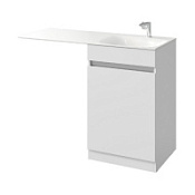 Тумба под раковину Aqwella Forma FOR0105KR 55 с бельевой корзиной, белая