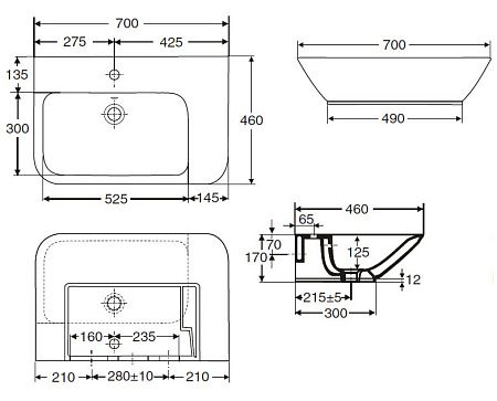 Раковина IDO Seven D 1111801101