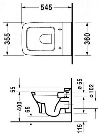 Унитаз подвесной Duravit Puravida 2219090000