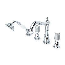 Смеситель Boheme Royal Cristal 396-Royal/CRST на борт ванны, хром