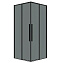 Душевой уголок Grossman Galaxy 300.K33.01.1110.21.10 108-109x88-89x195 прозрачное/черный матовый