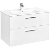 Тумба с раковиной Roca Victoria A857470806 80 см, 2 ящика, белый глянец