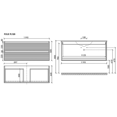 Тумба под раковину Sancos Folk 120 FL120W bianco