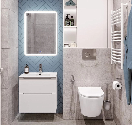 Тумба под раковину BelBagno Etna ETNA-H60-600-2C-SO-BL-P 60 Bianco Lucido