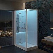 Душевая кабина Jacuzzi Bali BAL12230120 120х80 хром/белый Душевая кабина Jacuzzi Bali BAL12230120 120х80 хром/белый