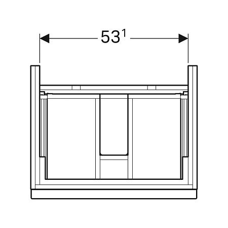 Тумба под раковину Geberit iCon 840362000 59х47 платиновый