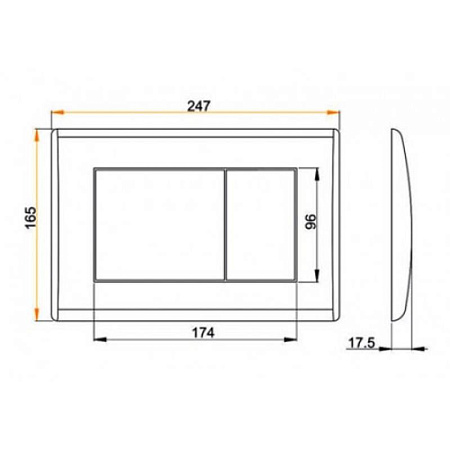 Кнопка смыва AlcaPlast ALCA M272 хром матовый