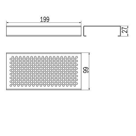 Полка Inda Indissima Barra A8851MNE 20 черный матовый