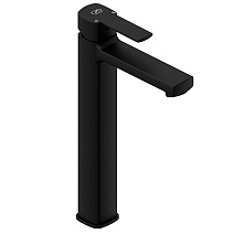 Смеситель с высоким корпусом GPD Pedra MSL160-S для раковины, черный матовый Смеситель с высоким корпусом GPD Pedra MSL160-S для раковины, черный матовый