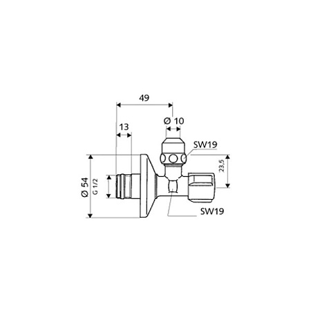Вентиль Schell 04 907 06 99 угловой
