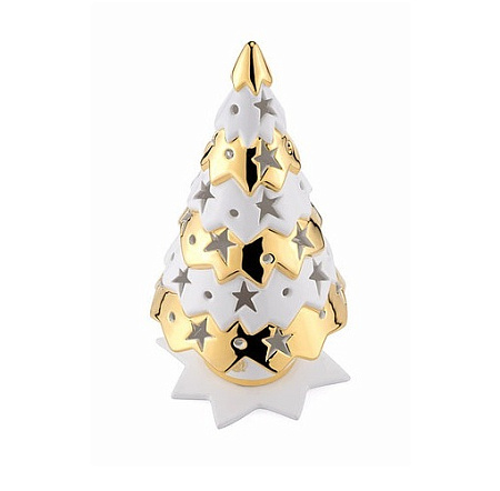 Сувенир ёлочка Migliore Christmas 29701 белый, декор золото