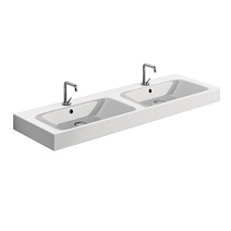 Раковина Kerasan Cento 353601*1 140 двойная, белый