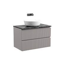 Тумба с раковиной и столешницей Sancos Snob T 80 SNT80SM+TT80A1 Doha Soft/Black Sky