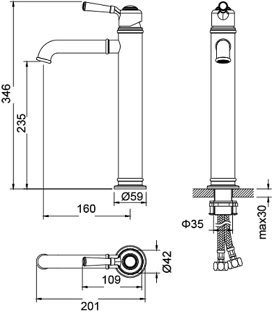 Смеситель Timo Arisa 5311/00F для раковины, хром