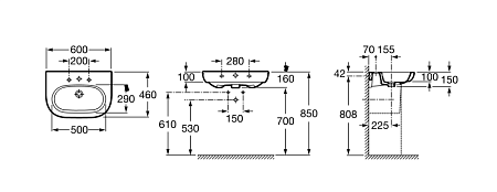 Раковина Roca Meridian 327242000 60х46