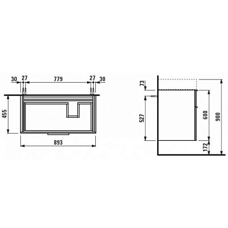 Тумба с раковиной Laufen Kartell by Laufen 4.0760.2.033.635.1 90 оранжевый глянцевый