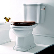 Унитаз-компакт Kerasan Retro 101301 горизонтальный выпуск,ручка смыва справа, фурнитура бронза