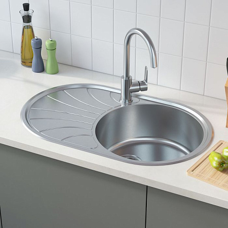 Мойка кухонная IDDIS Suno S SUN77SDi77 77х48 хром