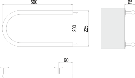 Полотенцесушитель электрический Terminus П-образный 500х200 хром